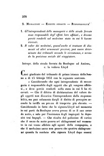 Giornale del Foro in cui si raccolgono le più importanti regiudicate dei supremi tribunali di Roma e dello Stato pontificio in materia civile