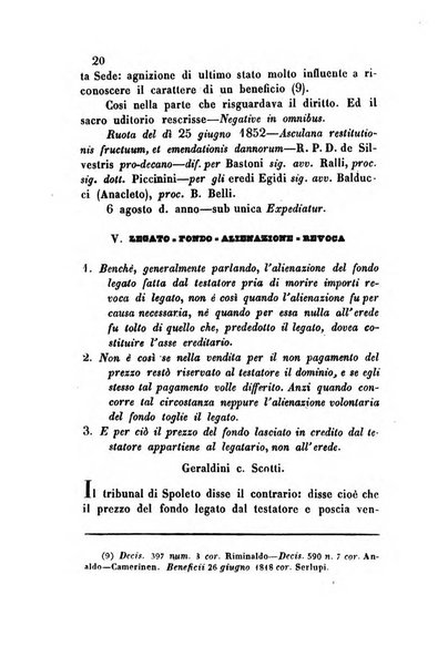 Giornale del Foro in cui si raccolgono le più importanti regiudicate dei supremi tribunali di Roma e dello Stato pontificio in materia civile