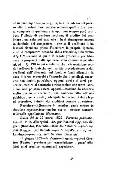 Giornale del Foro in cui si raccolgono le più importanti regiudicate dei supremi tribunali di Roma e dello Stato pontificio in materia civile