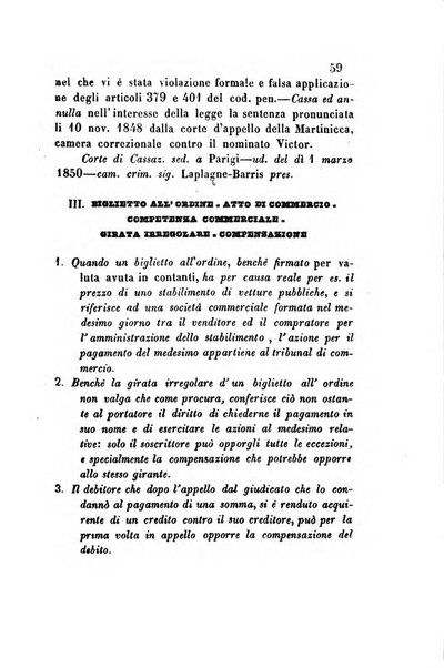 Giornale del Foro in cui si raccolgono le più importanti regiudicate dei supremi tribunali di Roma e dello Stato pontificio in materia civile