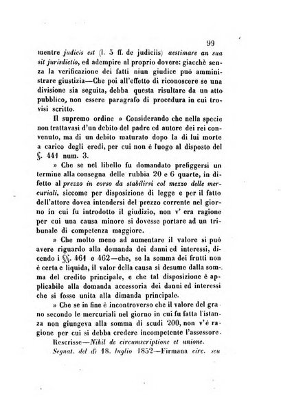 Giornale del Foro in cui si raccolgono le più importanti regiudicate dei supremi tribunali di Roma e dello Stato pontificio in materia civile