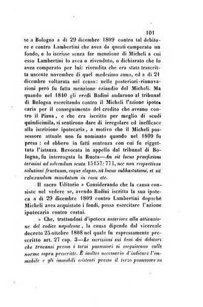 Giornale del Foro in cui si raccolgono le più importanti regiudicate dei supremi tribunali di Roma e dello Stato pontificio in materia civile