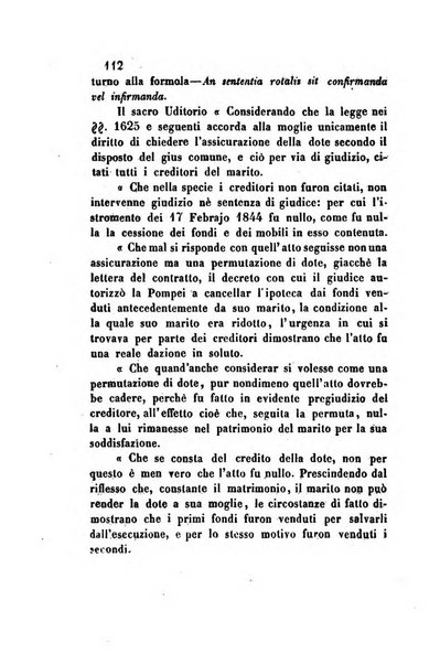 Giornale del Foro in cui si raccolgono le più importanti regiudicate dei supremi tribunali di Roma e dello Stato pontificio in materia civile