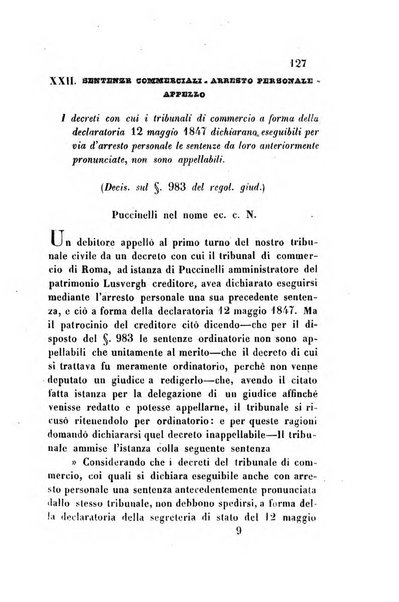 Giornale del Foro in cui si raccolgono le più importanti regiudicate dei supremi tribunali di Roma e dello Stato pontificio in materia civile