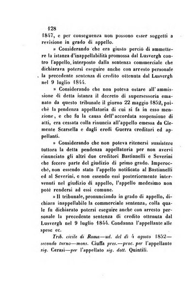 Giornale del Foro in cui si raccolgono le più importanti regiudicate dei supremi tribunali di Roma e dello Stato pontificio in materia civile