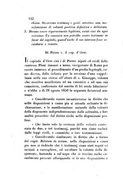 Giornale del Foro in cui si raccolgono le più importanti regiudicate dei supremi tribunali di Roma e dello Stato pontificio in materia civile