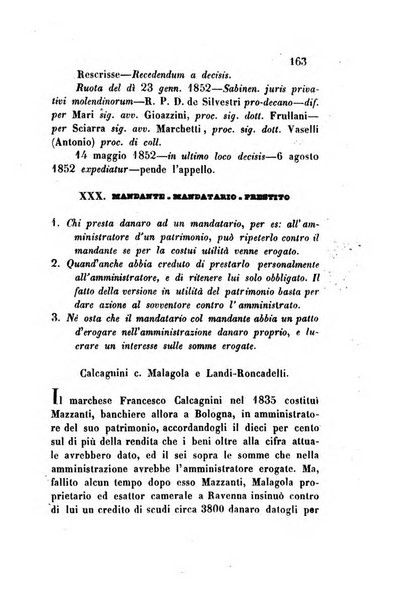 Giornale del Foro in cui si raccolgono le più importanti regiudicate dei supremi tribunali di Roma e dello Stato pontificio in materia civile