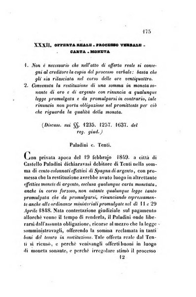 Giornale del Foro in cui si raccolgono le più importanti regiudicate dei supremi tribunali di Roma e dello Stato pontificio in materia civile