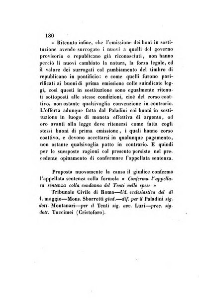 Giornale del Foro in cui si raccolgono le più importanti regiudicate dei supremi tribunali di Roma e dello Stato pontificio in materia civile