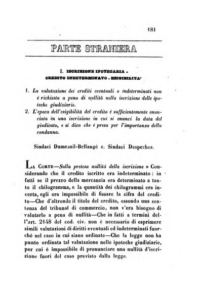 Giornale del Foro in cui si raccolgono le più importanti regiudicate dei supremi tribunali di Roma e dello Stato pontificio in materia civile