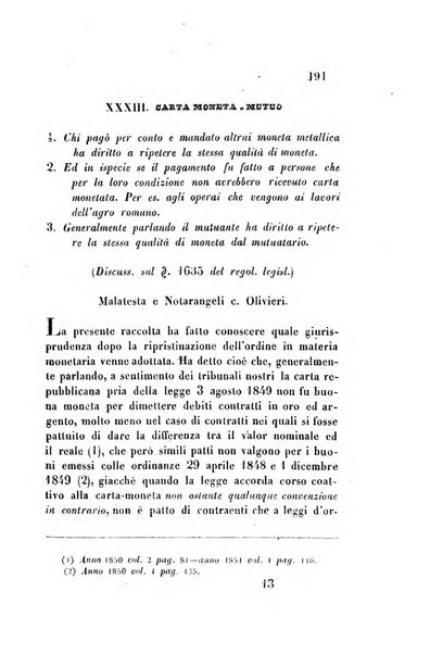 Giornale del Foro in cui si raccolgono le più importanti regiudicate dei supremi tribunali di Roma e dello Stato pontificio in materia civile