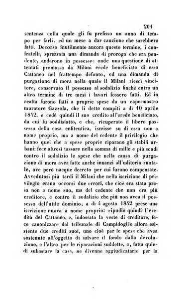 Giornale del Foro in cui si raccolgono le più importanti regiudicate dei supremi tribunali di Roma e dello Stato pontificio in materia civile