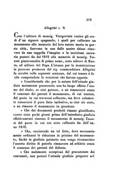 Giornale del Foro in cui si raccolgono le più importanti regiudicate dei supremi tribunali di Roma e dello Stato pontificio in materia civile