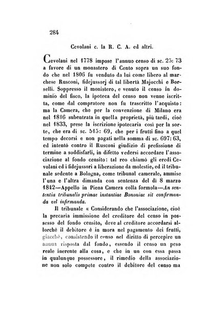 Giornale del Foro in cui si raccolgono le più importanti regiudicate dei supremi tribunali di Roma e dello Stato pontificio in materia civile