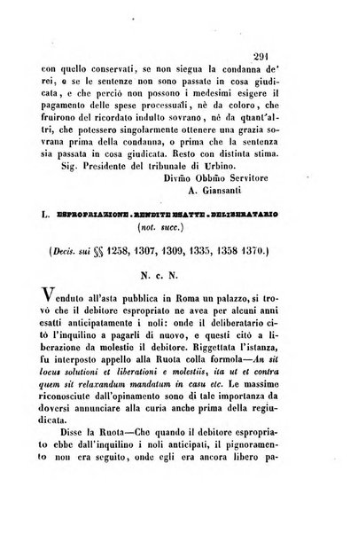 Giornale del Foro in cui si raccolgono le più importanti regiudicate dei supremi tribunali di Roma e dello Stato pontificio in materia civile