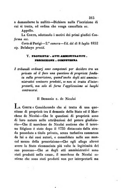 Giornale del Foro in cui si raccolgono le più importanti regiudicate dei supremi tribunali di Roma e dello Stato pontificio in materia civile