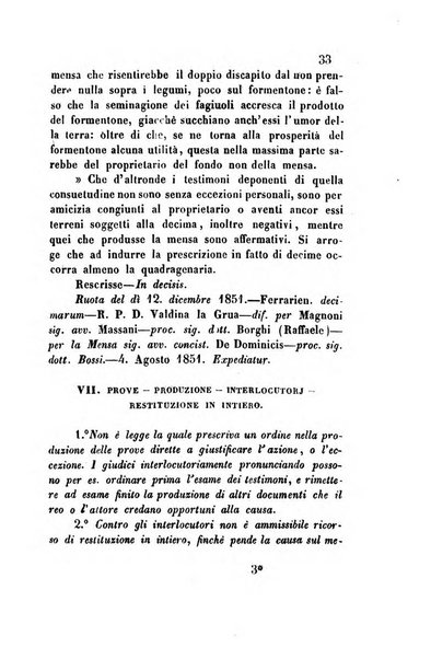 Giornale del Foro in cui si raccolgono le più importanti regiudicate dei supremi tribunali di Roma e dello Stato pontificio in materia civile