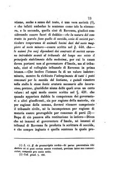 Giornale del Foro in cui si raccolgono le più importanti regiudicate dei supremi tribunali di Roma e dello Stato pontificio in materia civile