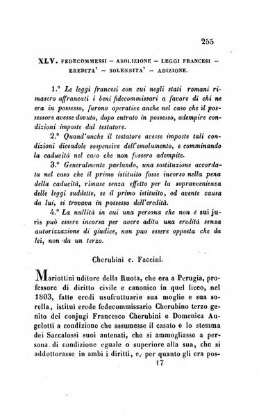 Giornale del Foro in cui si raccolgono le più importanti regiudicate dei supremi tribunali di Roma e dello Stato pontificio in materia civile