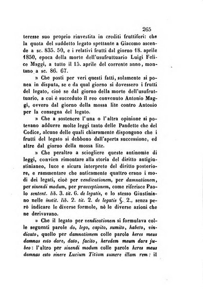 Giornale del Foro in cui si raccolgono le più importanti regiudicate dei supremi tribunali di Roma e dello Stato pontificio in materia civile