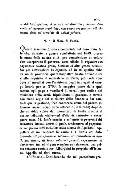 Giornale del Foro in cui si raccolgono le più importanti regiudicate dei supremi tribunali di Roma e dello Stato pontificio in materia civile