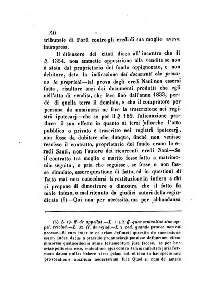 Giornale del Foro in cui si raccolgono le più importanti regiudicate dei supremi tribunali di Roma e dello Stato pontificio in materia civile