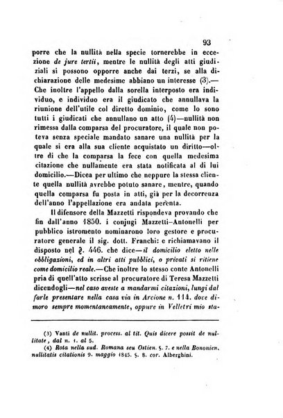 Giornale del Foro in cui si raccolgono le più importanti regiudicate dei supremi tribunali di Roma e dello Stato pontificio in materia civile