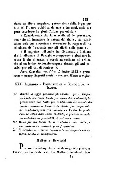 Giornale del Foro in cui si raccolgono le più importanti regiudicate dei supremi tribunali di Roma e dello Stato pontificio in materia civile