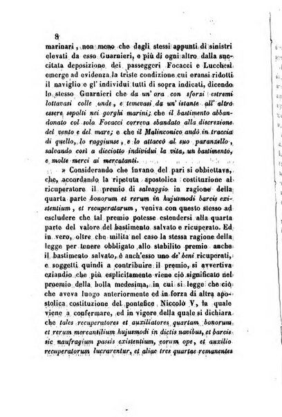 Giornale del Foro in cui si raccolgono le più importanti regiudicate dei supremi tribunali di Roma e dello Stato pontificio in materia civile