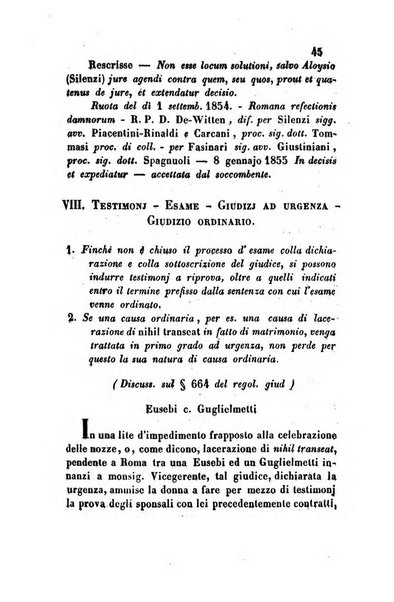 Giornale del Foro in cui si raccolgono le più importanti regiudicate dei supremi tribunali di Roma e dello Stato pontificio in materia civile