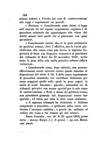 Giornale del Foro in cui si raccolgono le più importanti regiudicate dei supremi tribunali di Roma e dello Stato pontificio in materia civile