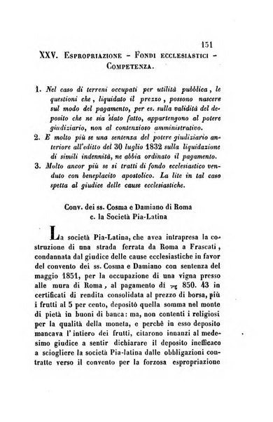 Giornale del Foro in cui si raccolgono le più importanti regiudicate dei supremi tribunali di Roma e dello Stato pontificio in materia civile