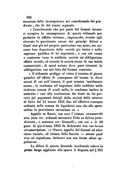 Giornale del Foro in cui si raccolgono le più importanti regiudicate dei supremi tribunali di Roma e dello Stato pontificio in materia civile