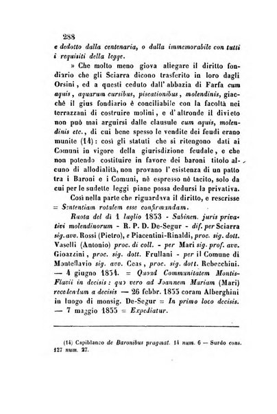 Giornale del Foro in cui si raccolgono le più importanti regiudicate dei supremi tribunali di Roma e dello Stato pontificio in materia civile