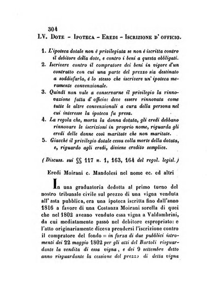 Giornale del Foro in cui si raccolgono le più importanti regiudicate dei supremi tribunali di Roma e dello Stato pontificio in materia civile