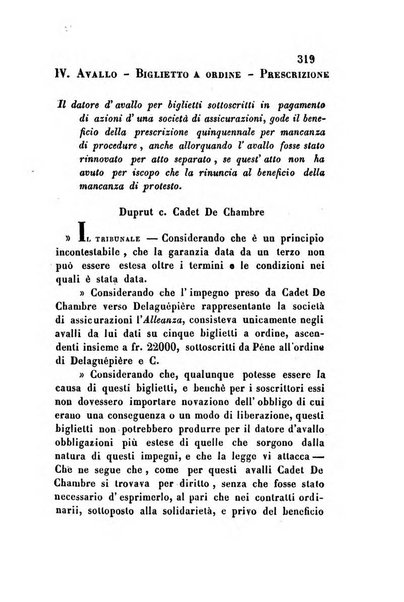 Giornale del Foro in cui si raccolgono le più importanti regiudicate dei supremi tribunali di Roma e dello Stato pontificio in materia civile