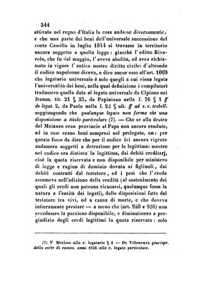 Giornale del Foro in cui si raccolgono le più importanti regiudicate dei supremi tribunali di Roma e dello Stato pontificio in materia civile