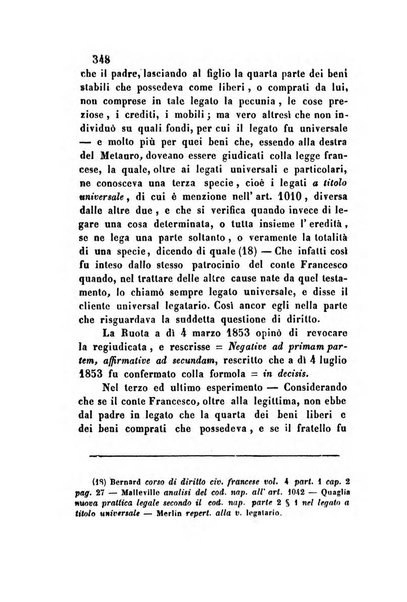 Giornale del Foro in cui si raccolgono le più importanti regiudicate dei supremi tribunali di Roma e dello Stato pontificio in materia civile