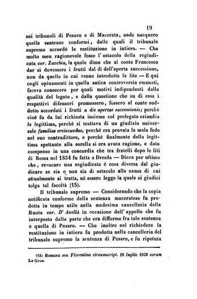 Giornale del Foro in cui si raccolgono le più importanti regiudicate dei supremi tribunali di Roma e dello Stato pontificio in materia civile