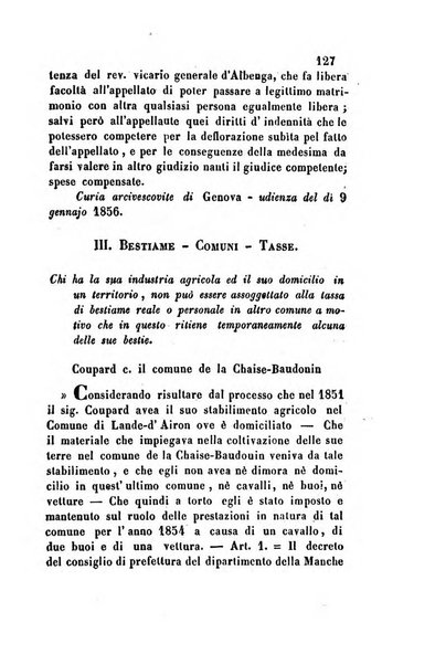 Giornale del Foro in cui si raccolgono le più importanti regiudicate dei supremi tribunali di Roma e dello Stato pontificio in materia civile