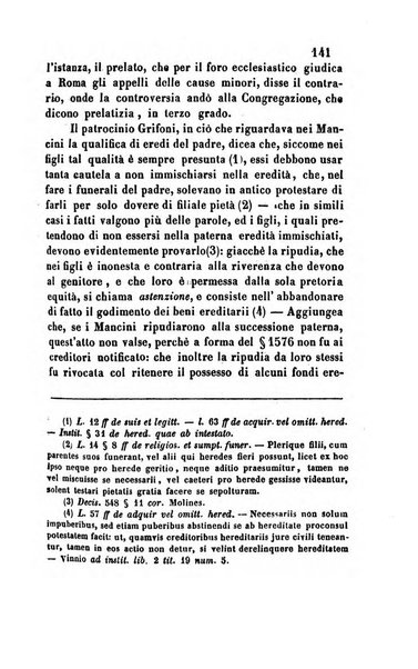 Giornale del Foro in cui si raccolgono le più importanti regiudicate dei supremi tribunali di Roma e dello Stato pontificio in materia civile