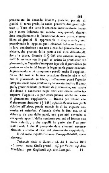 Giornale del Foro in cui si raccolgono le più importanti regiudicate dei supremi tribunali di Roma e dello Stato pontificio in materia civile