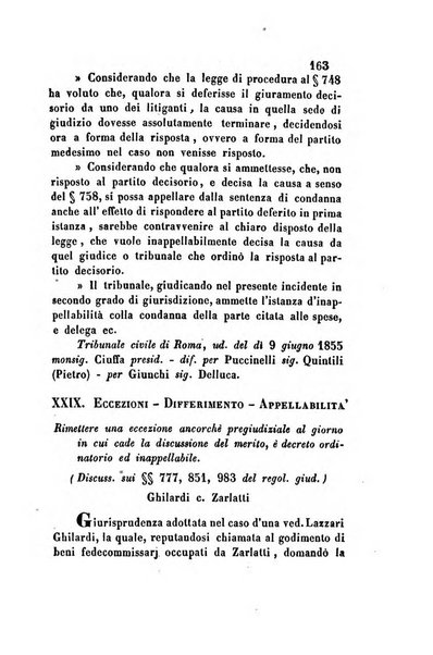 Giornale del Foro in cui si raccolgono le più importanti regiudicate dei supremi tribunali di Roma e dello Stato pontificio in materia civile