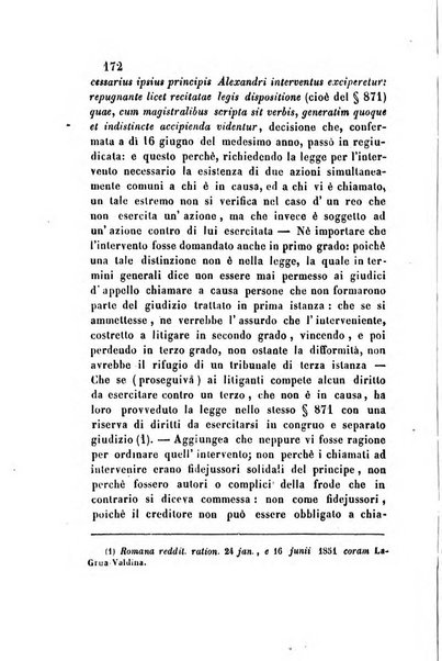 Giornale del Foro in cui si raccolgono le più importanti regiudicate dei supremi tribunali di Roma e dello Stato pontificio in materia civile