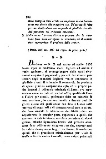 Giornale del Foro in cui si raccolgono le più importanti regiudicate dei supremi tribunali di Roma e dello Stato pontificio in materia civile