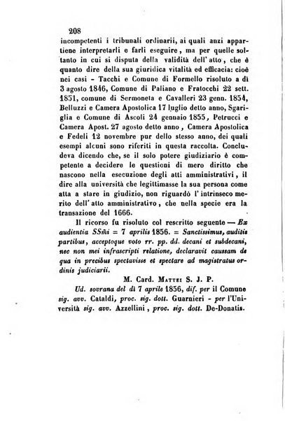 Giornale del Foro in cui si raccolgono le più importanti regiudicate dei supremi tribunali di Roma e dello Stato pontificio in materia civile