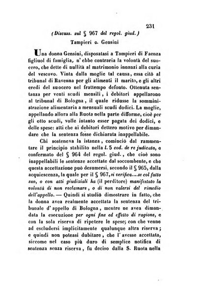 Giornale del Foro in cui si raccolgono le più importanti regiudicate dei supremi tribunali di Roma e dello Stato pontificio in materia civile