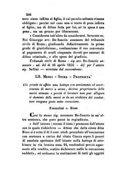 Giornale del Foro in cui si raccolgono le più importanti regiudicate dei supremi tribunali di Roma e dello Stato pontificio in materia civile