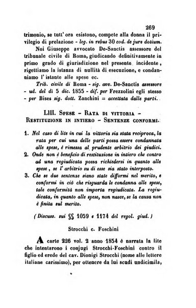 Giornale del Foro in cui si raccolgono le più importanti regiudicate dei supremi tribunali di Roma e dello Stato pontificio in materia civile