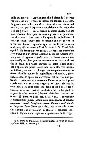 Giornale del Foro in cui si raccolgono le più importanti regiudicate dei supremi tribunali di Roma e dello Stato pontificio in materia civile